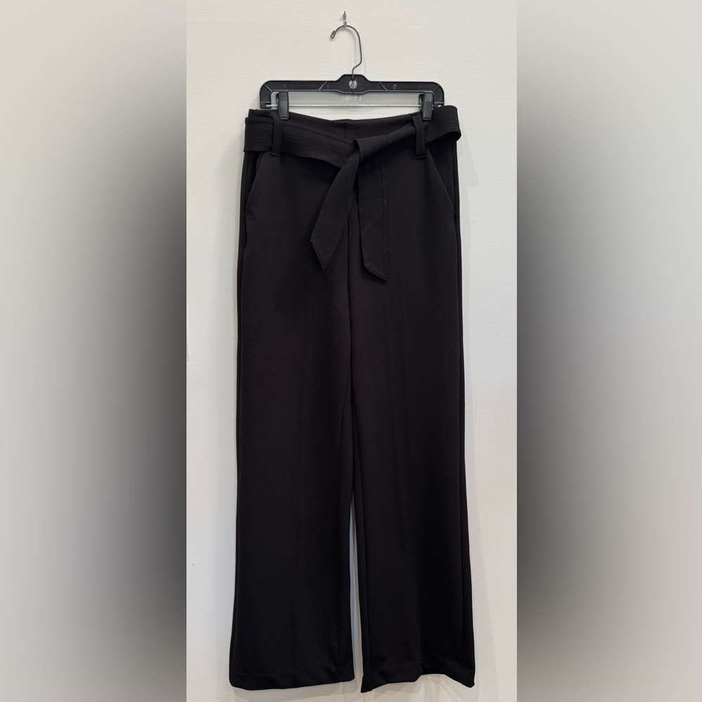 Black Wide-Leg Women's Pants